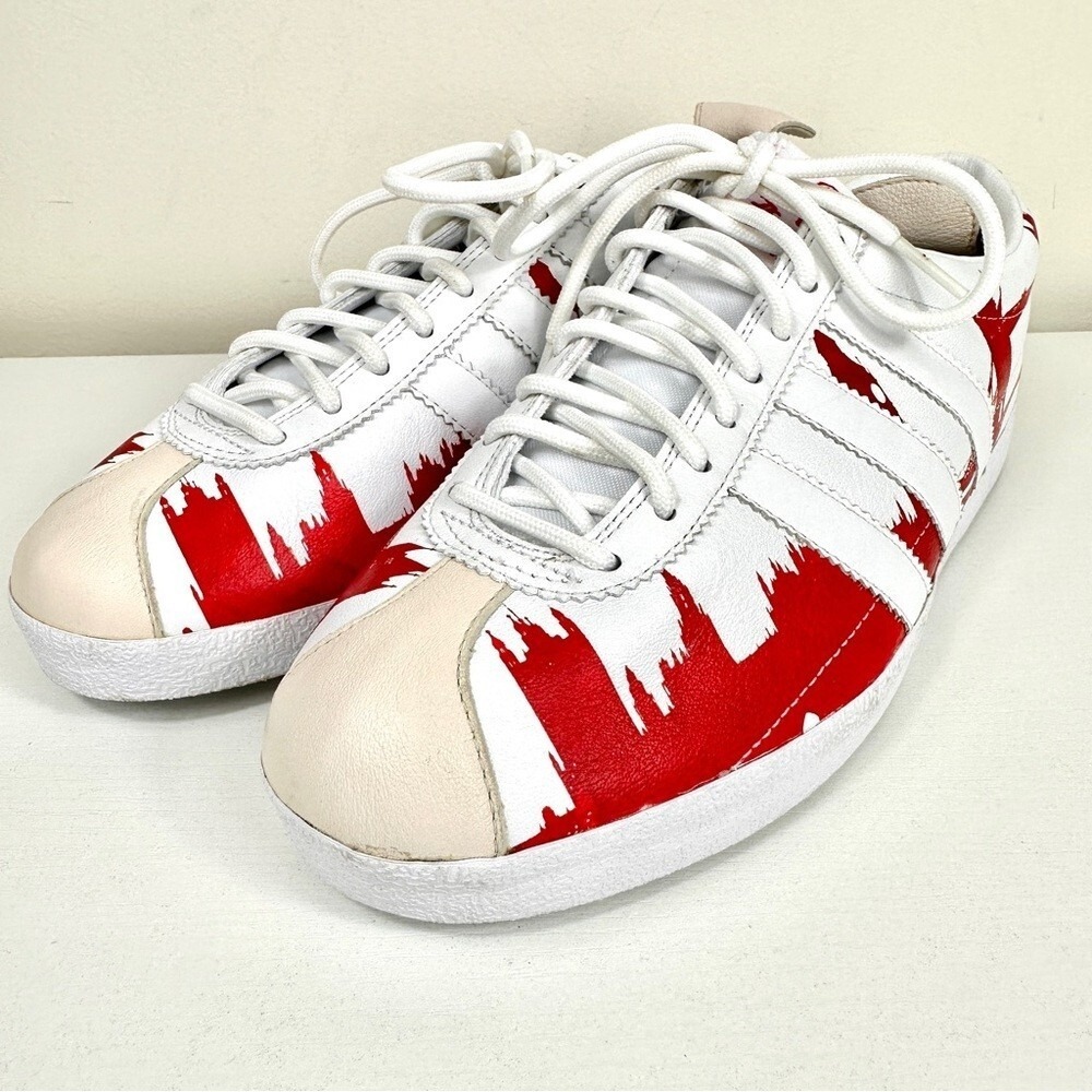 Adidas Originals Gazelle Vintage London Sneakers Size 8.5 Men Red/White - Picture 10 of 12